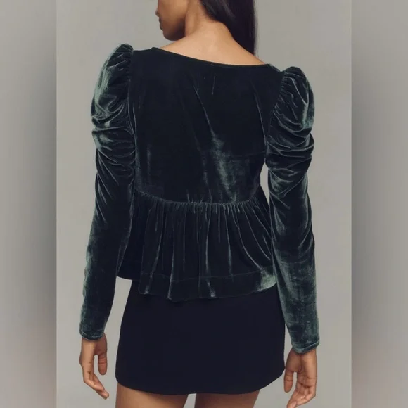 Maeve Velvet Babydoll Top - Picture 3 of 12